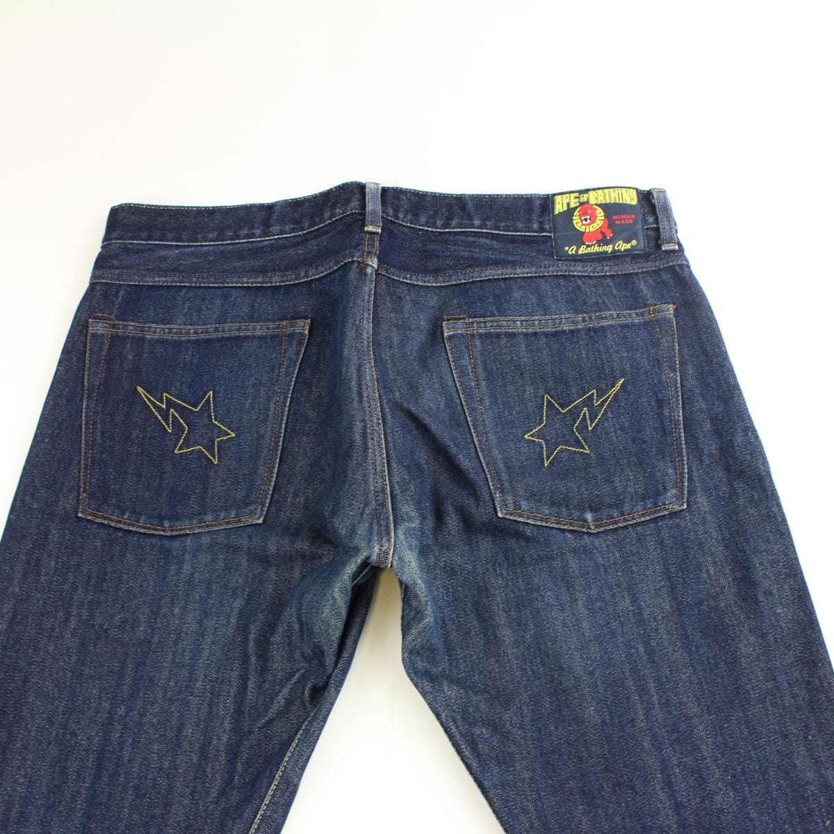 Bape Bapesta Logo Denim Jeans - SaruGeneral