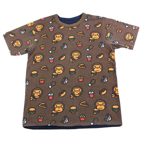 bape milo food reversible tee