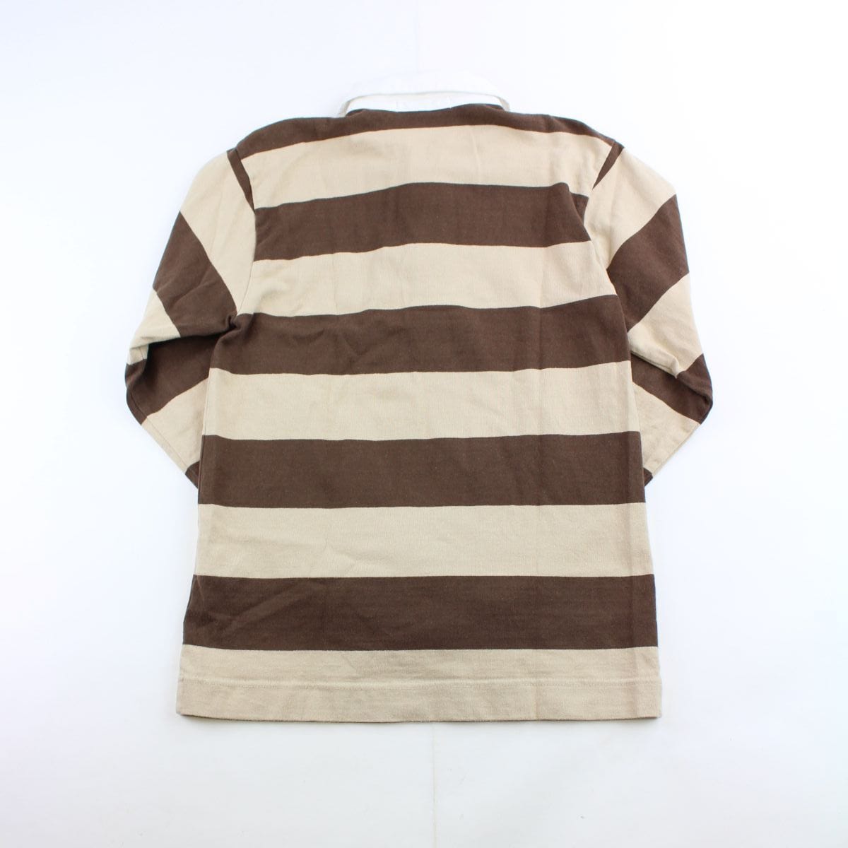 bape brown stripe polo ls - SaruGeneral