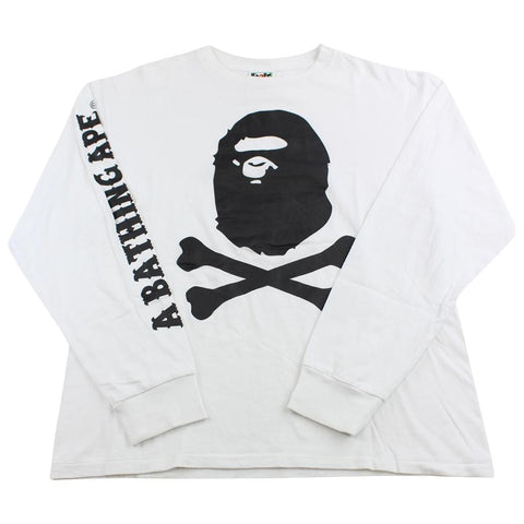 Bape Pirate Store LS blanc