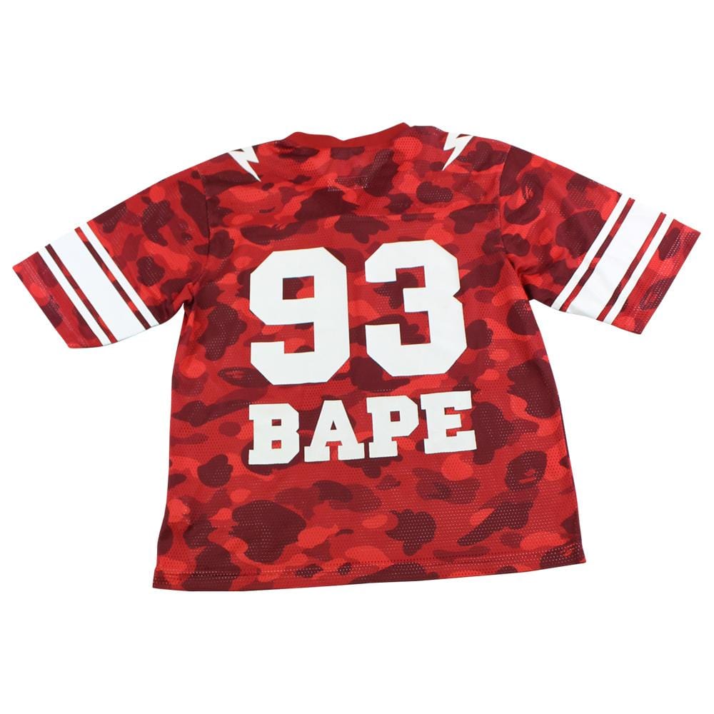 Bape x Champion Red Camo Football Jersey - SaruGeneral