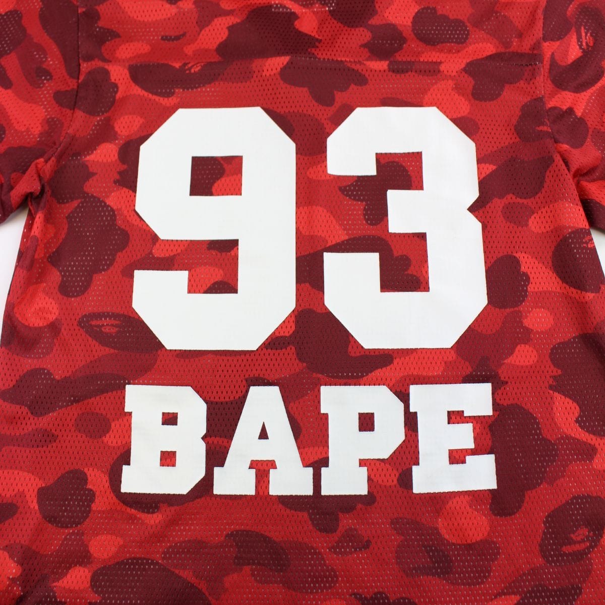 Bape x Champion Red Camo Football Jersey - SaruGeneral