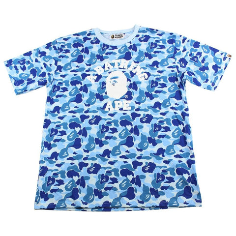 Bape ABC Blue Camo College Logo Tee