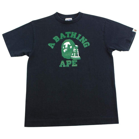 Bape Nagoya Statue College Logo Tee Black