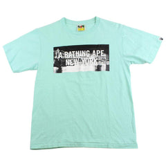 T-shirt Bape NYC Skyline avec logo bleu sarcelle