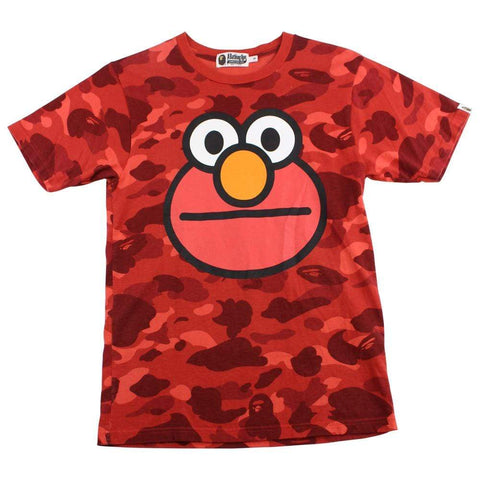 Bape x Sesame Street Elmo Red Camo Tee