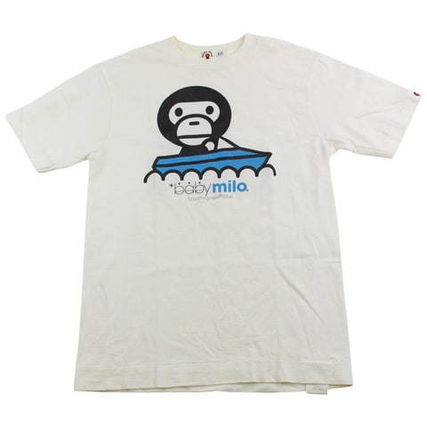 bape milo boat tee white