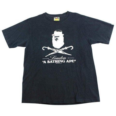 Bape London Bowler Hat Logo Tee Black