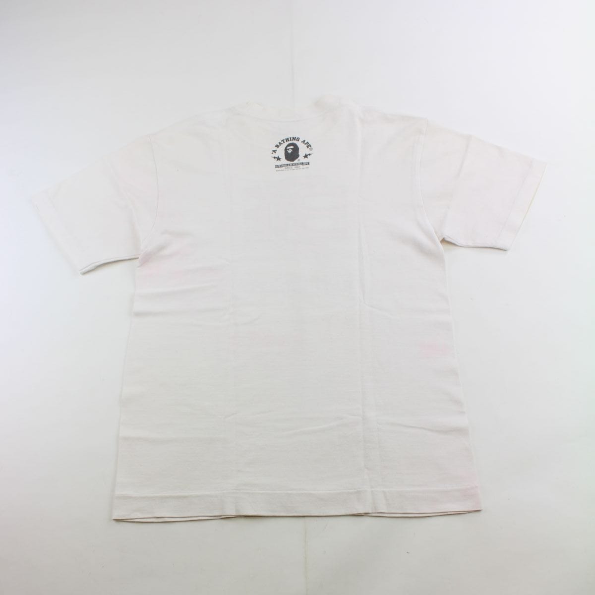 bape pink text tee white - SaruGeneral
