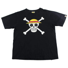 Bape x One Piece Crossbones Logo Tee Black