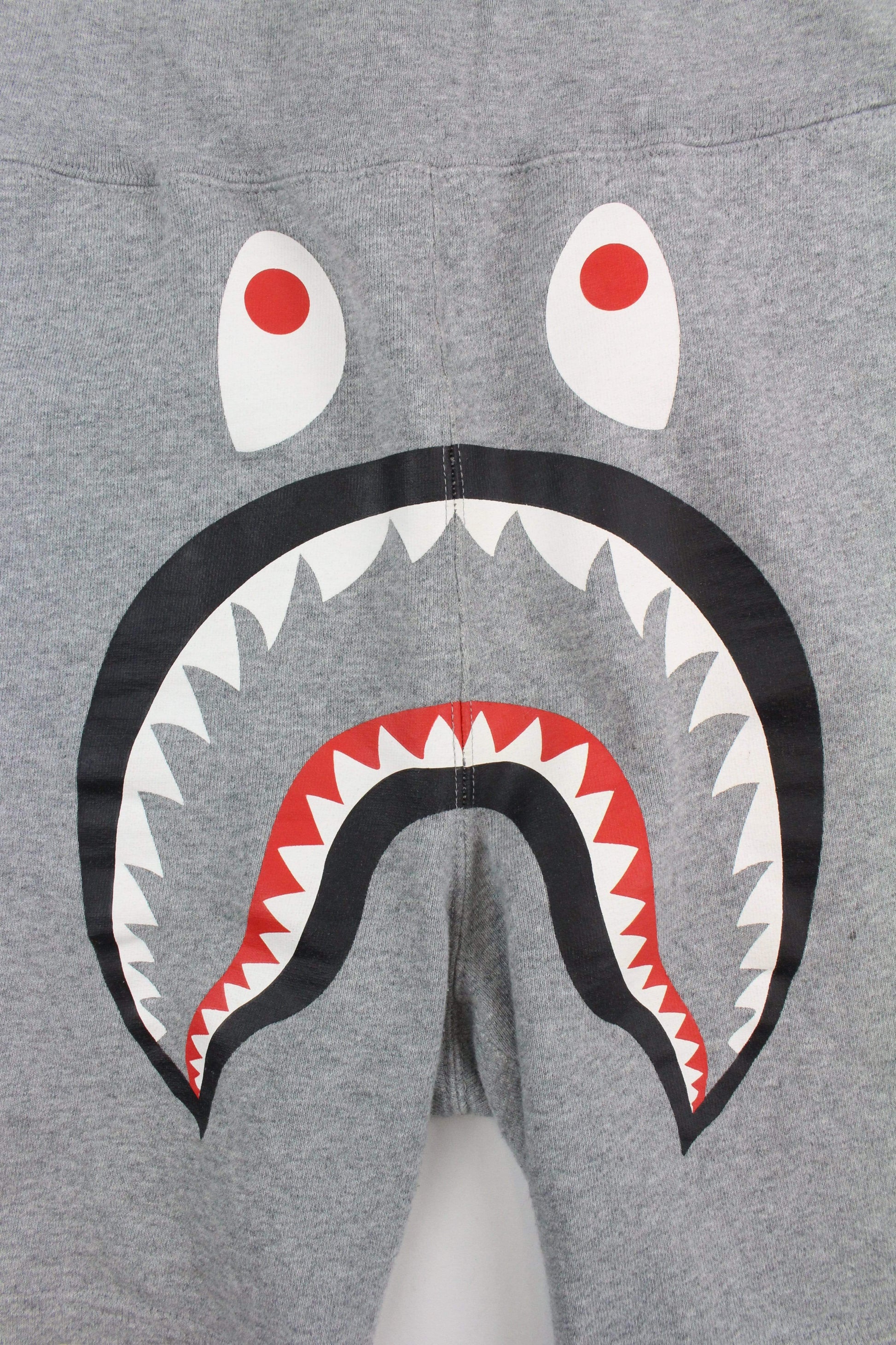 Bape Shark Face Shorts Grey - SaruGeneral
