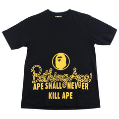 T-shirt Bape noir avec logo en corde « A Bathing Ape »