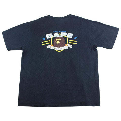 Bape Busy Works Wings Logo Tee Black