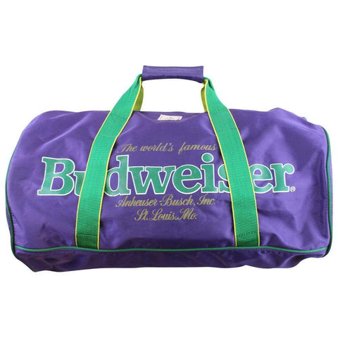 Budweiser Purple & Green Duffle Bag