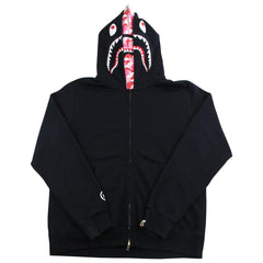 Bape Black & Pink Camo Double Shark Hoodie Fullzip