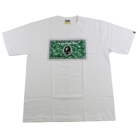 Bape Green membership Card Logo Tee White