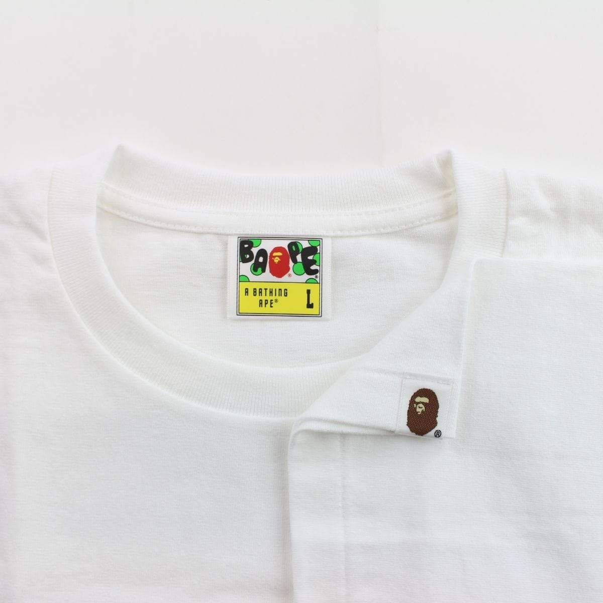 Bape Green membership Card Logo Tee White - SaruGeneral