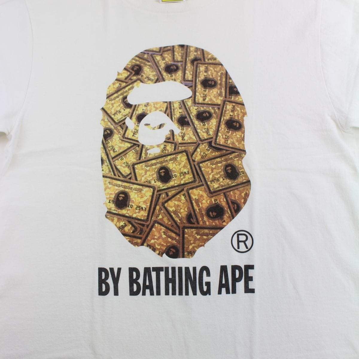 bape gold members big ape tee white - SaruGeneral