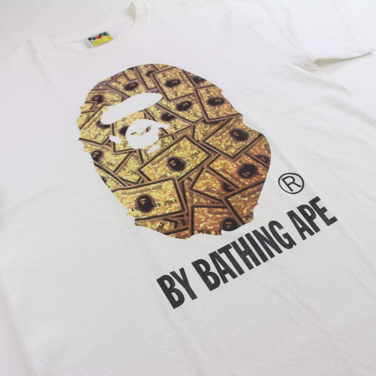 bape gold members big ape tee white - SaruGeneral