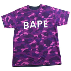 t-shirt réversible camouflage violet Bape