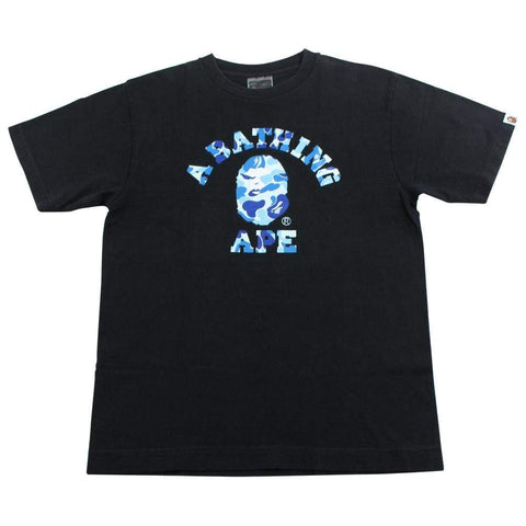 bape angry abc blue camo college tee