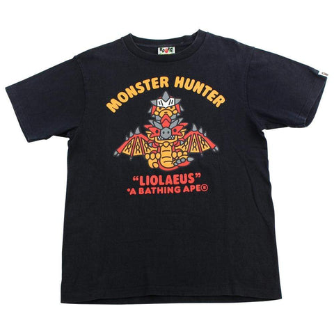 Bape x Monster Hunters Liolaeus Logo Tee black