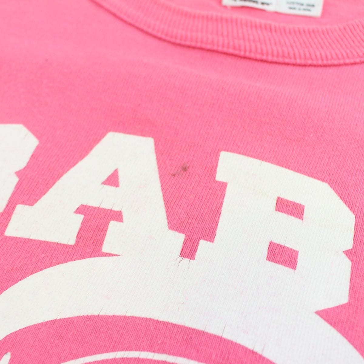 Bape Baby Milo Text Tee Pink - SaruGeneral