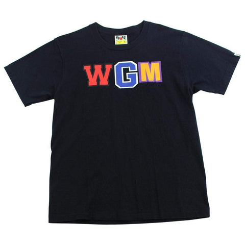 Bape WGM Multi shark face logo tee black