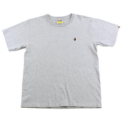 bape point head logo tee grey