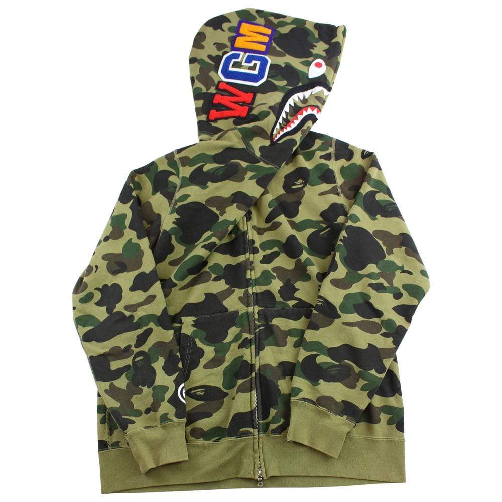 bape 1st green camo allover shark - SaruGeneral