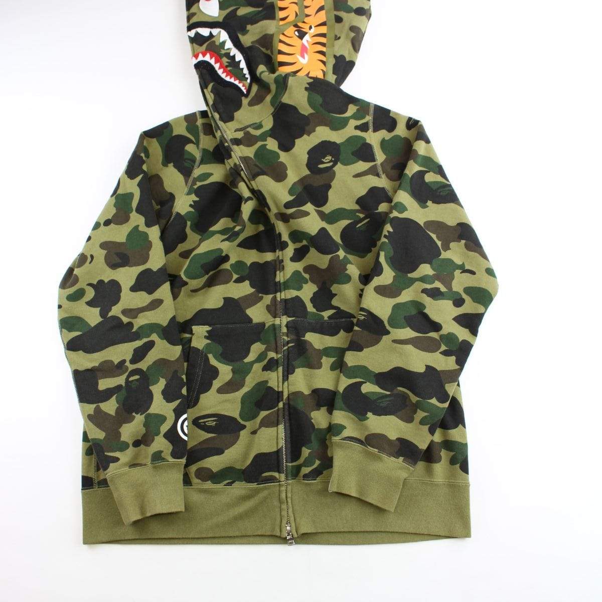 bape 1st green camo allover shark - SaruGeneral