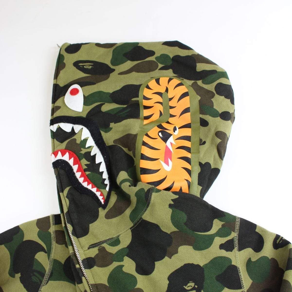 bape 1st green camo allover shark - SaruGeneral