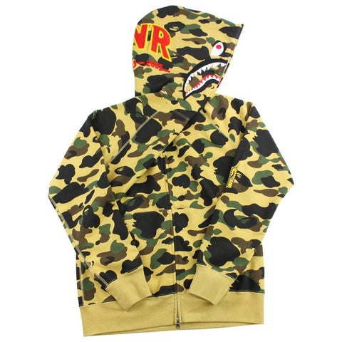 Bape 1st yellow shark hoodie