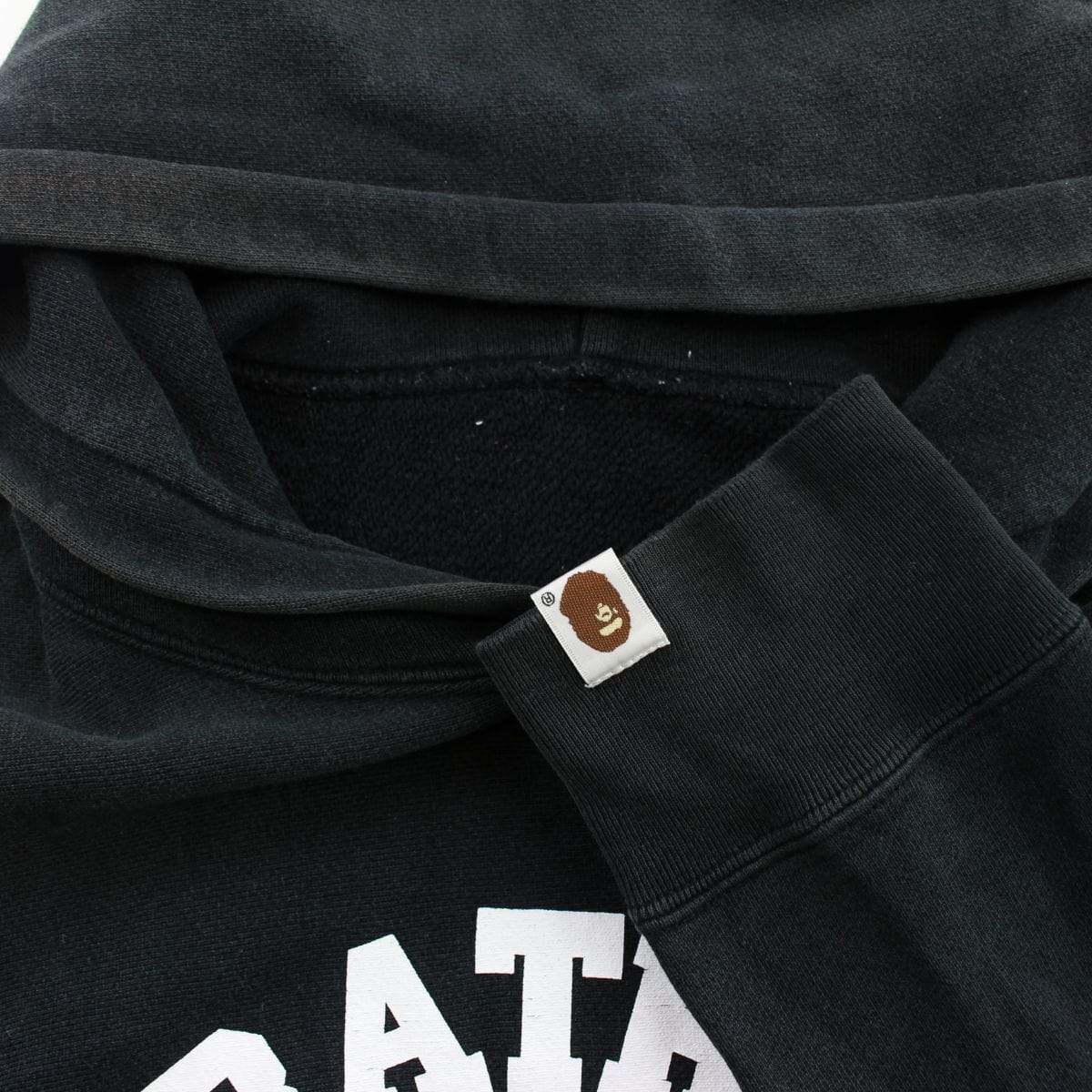 bape white hair college logo hoodie - SaruGeneral