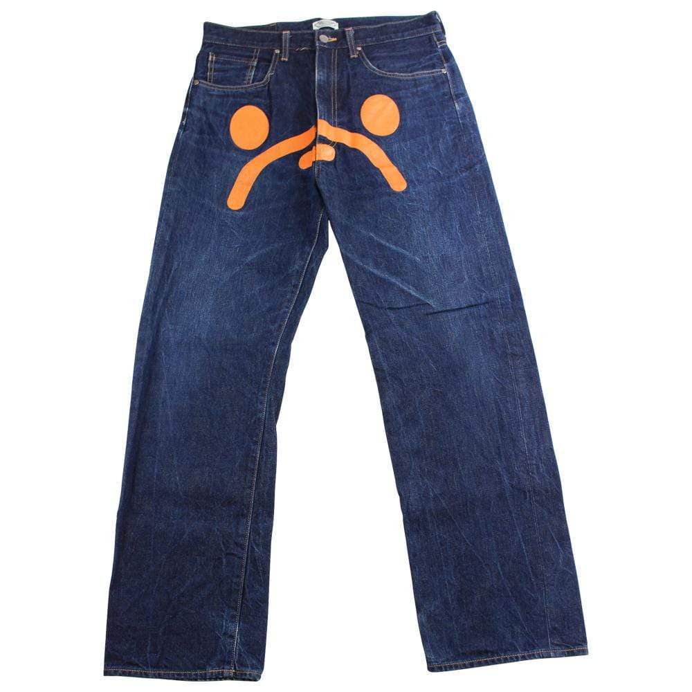 bape orange milo denim jeans - SaruGeneral