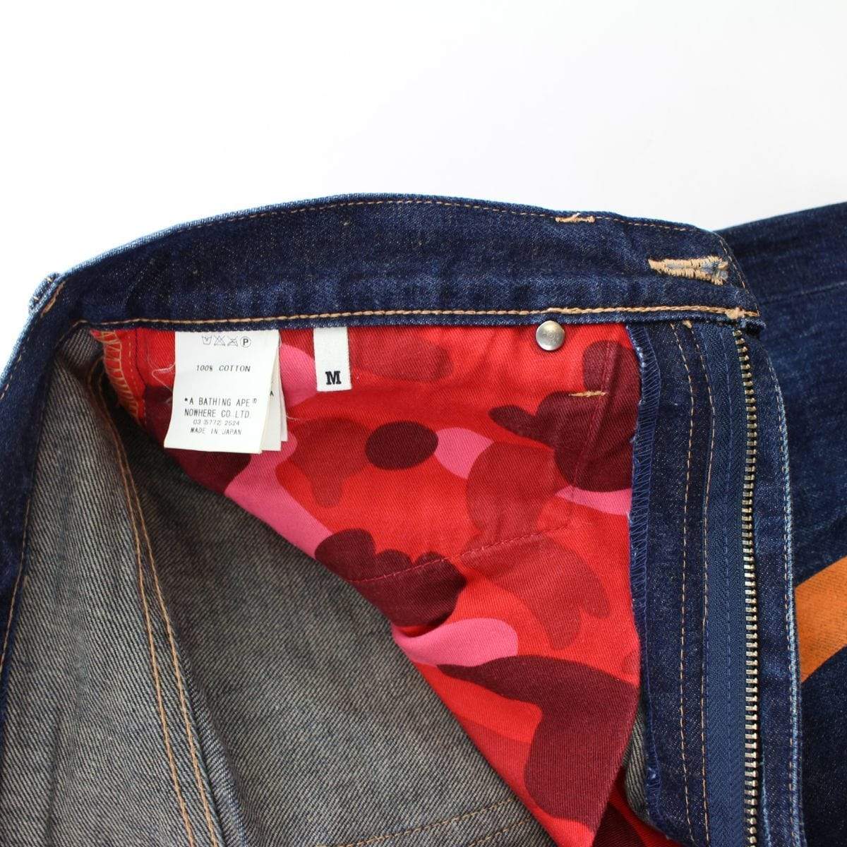 bape orange milo denim jeans - SaruGeneral