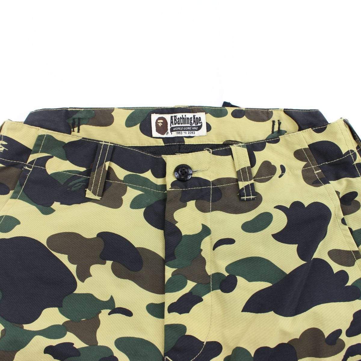 bape 1st yellow camo cargo track pants - SaruGeneral