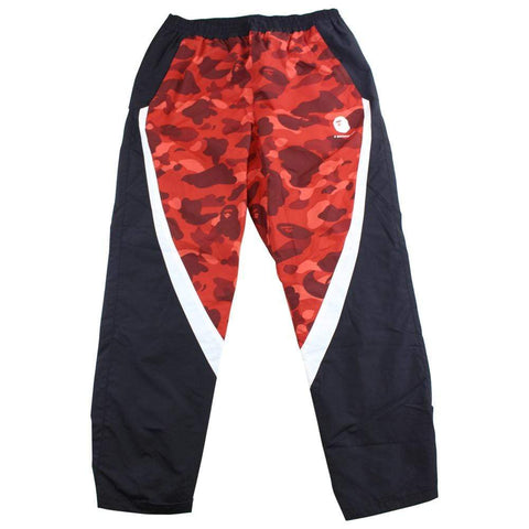 pantalon de survêtement Bape rouge camouflage noir
