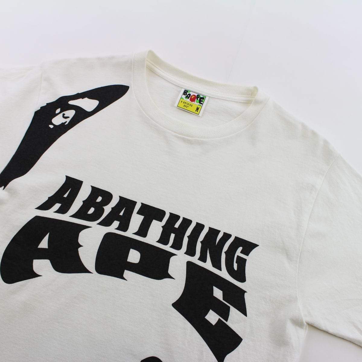 Bape Liquidfy Big Ape Logo Tee White - SaruGeneral