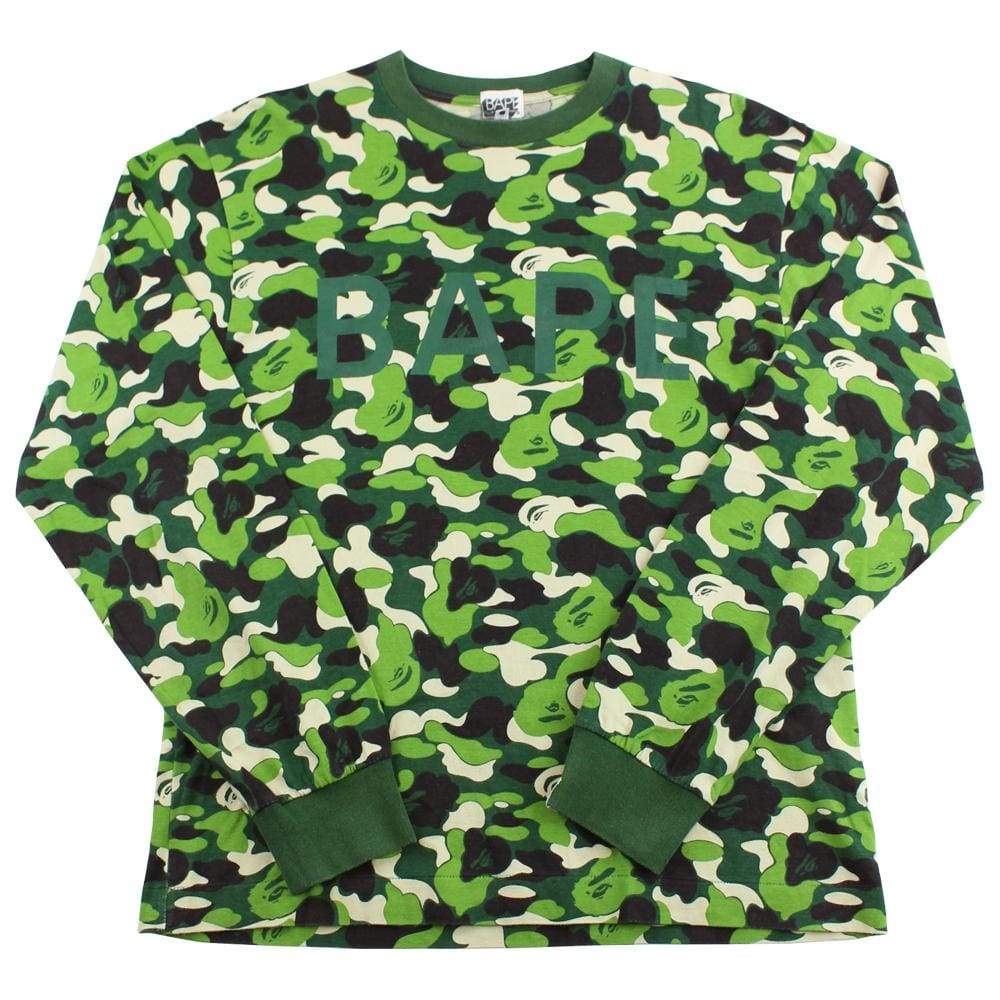 bape abc green camo text ls - SaruGeneral