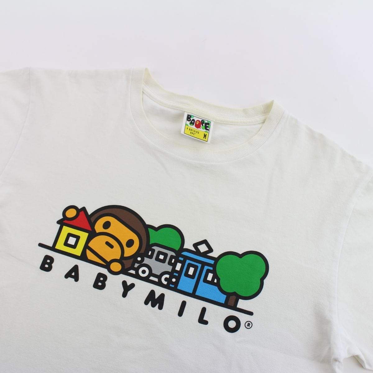 Bape Baby Milo Tram Tee White - SaruGeneral