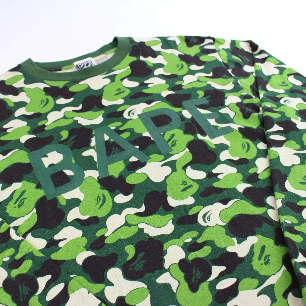 bape abc green camo text ls - SaruGeneral