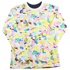 Bape blanc multi camouflage réversible à manches longues