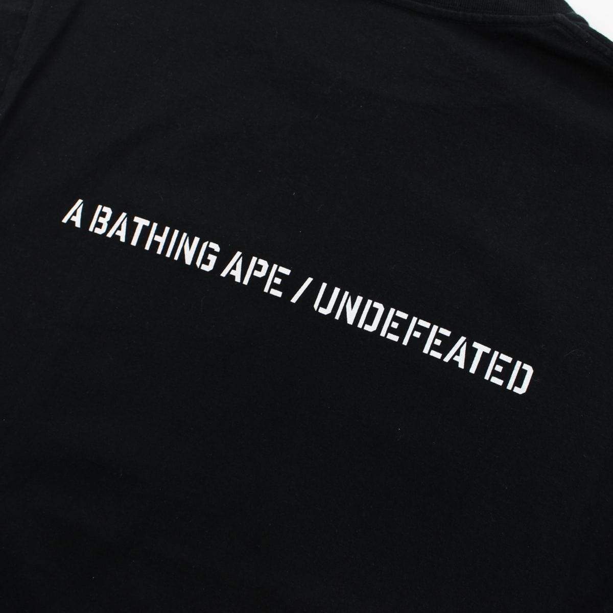 Bape x Undeafeated Green Camo Big Ape Logo Tee Black - SaruGeneral