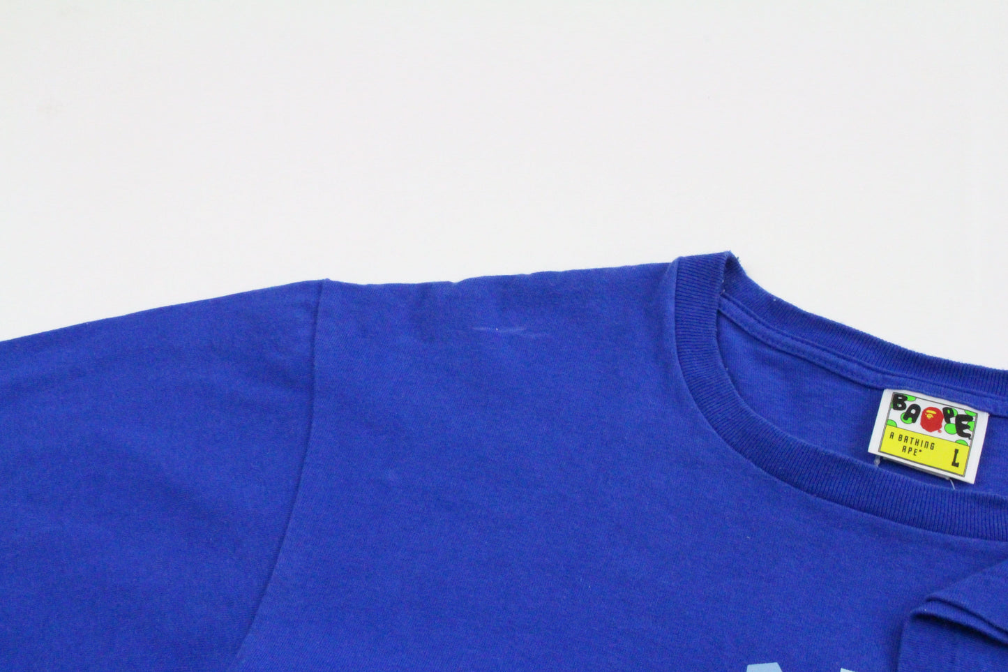 Bape Block Colour College Logo Tee Royal Blue - SaruGeneral