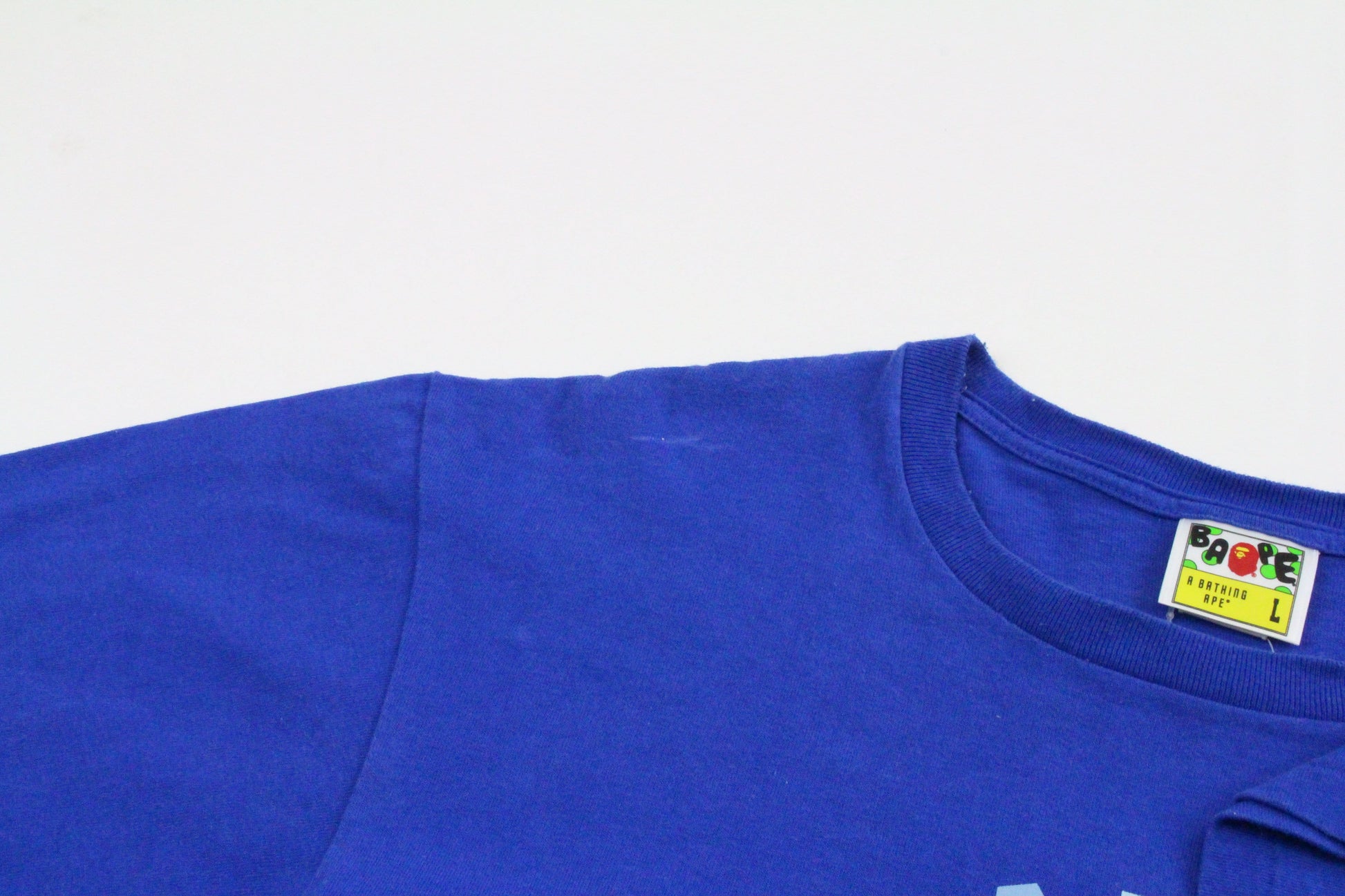 Bape Block Colour College Logo Tee Royal Blue - SaruGeneral