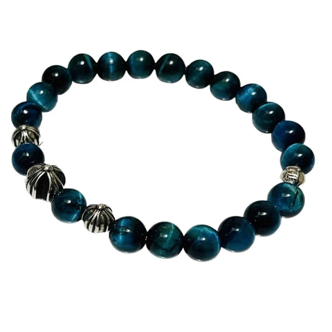 Chrome Hearts Beaded Bracelet Dark Blue