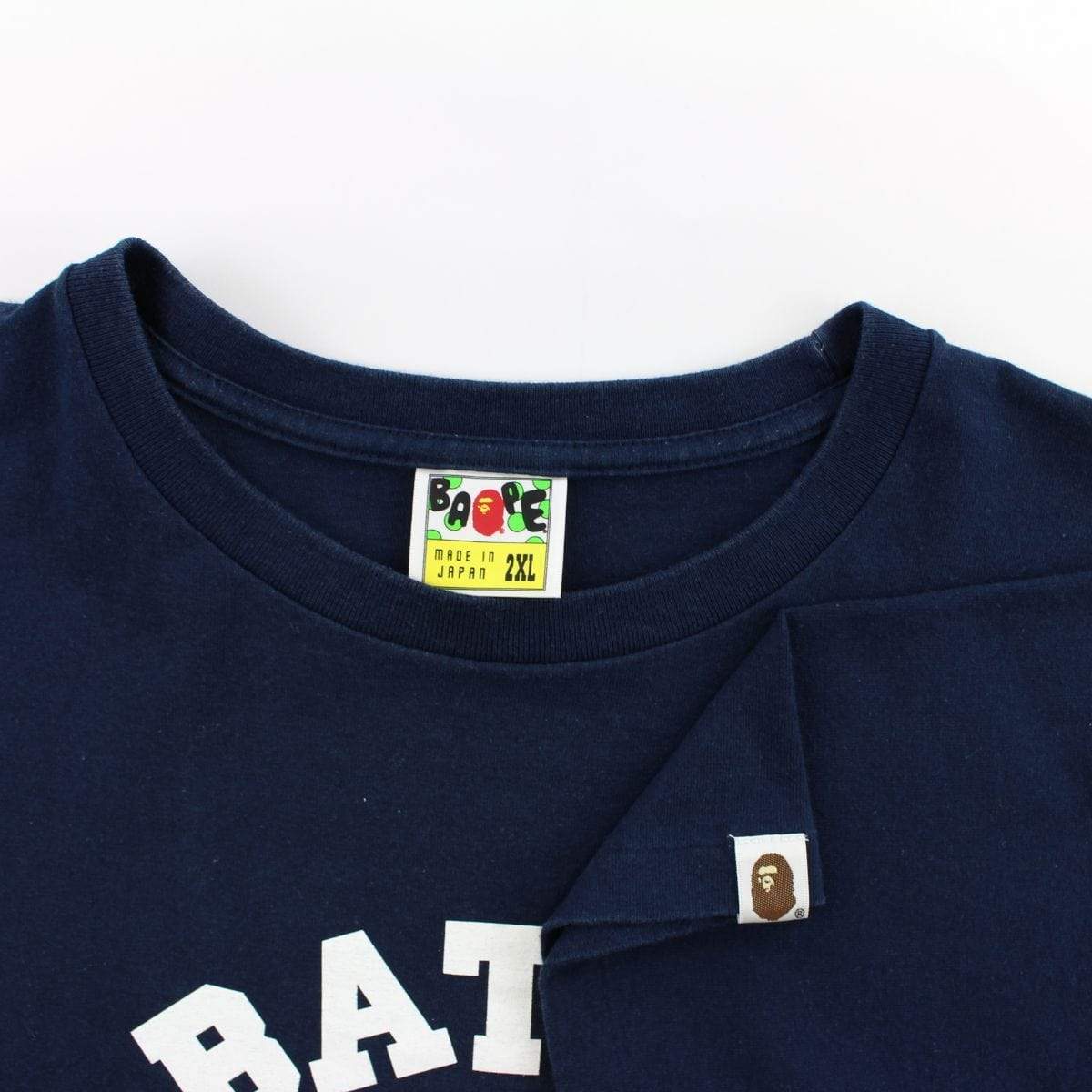 Bape Original College Logo Tee Navy - SaruGeneral