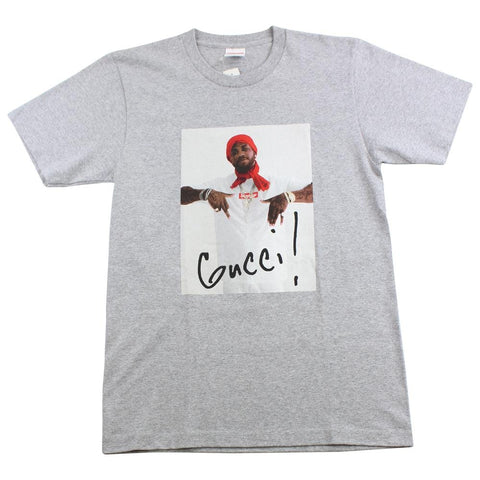 supreme x Gucci mane photo tee grey 2016