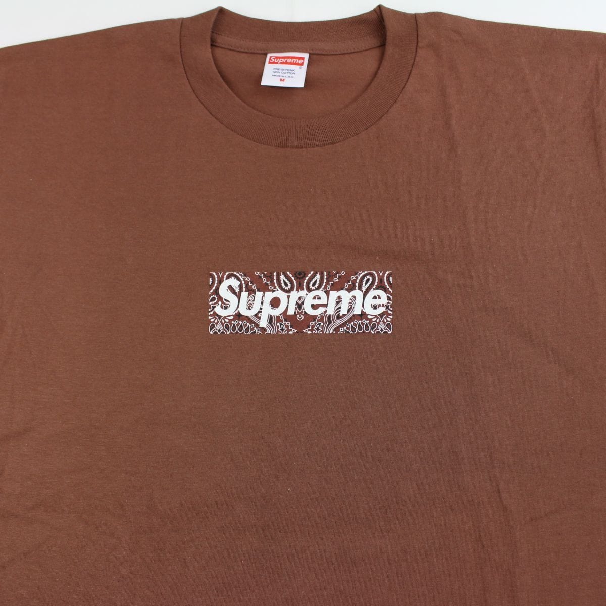 Supreme Brown Paisley box Logo tee - SARUUK